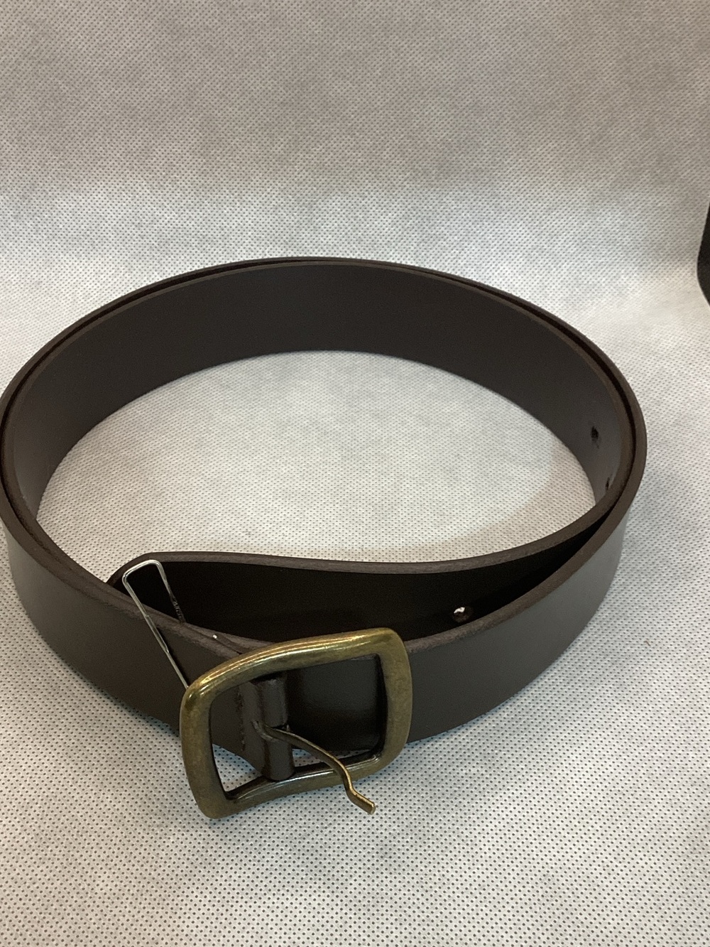 Pelletteria G4 Italian Leather Brown Belt Brass Buckle Made In Italy Sz 41